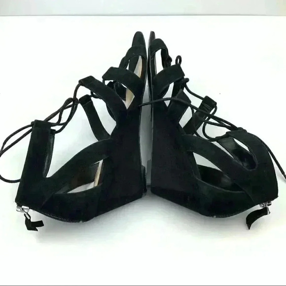 Nine West Pasa heels size 10 black suede wedges - Picture 5 of 12